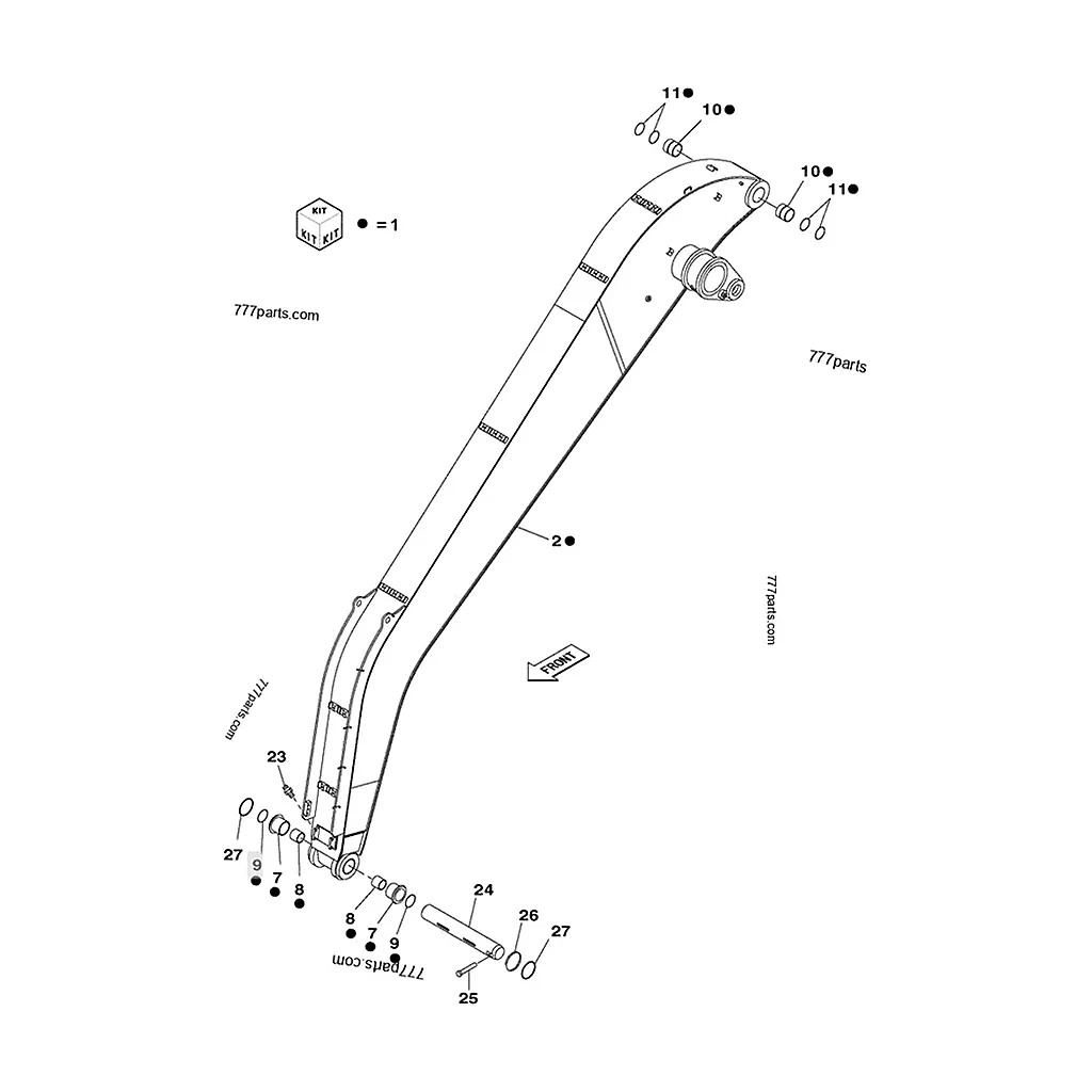 Joint etancheite compatible pour JCB 2