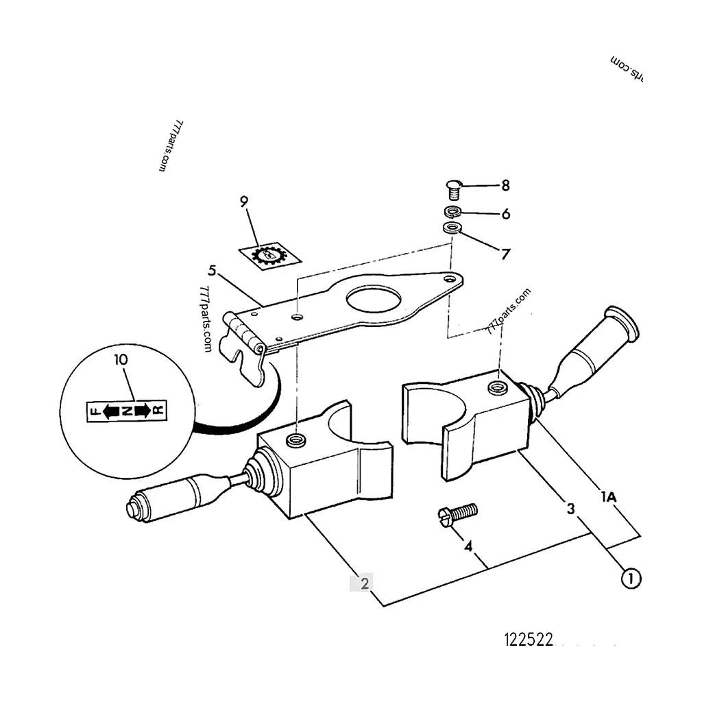 Commodo marche av/ar s/s compatible pour JCB 2