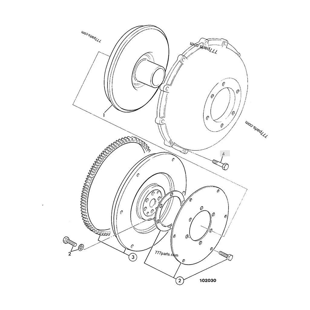 Vis m10x30 compatible pour JCB 2