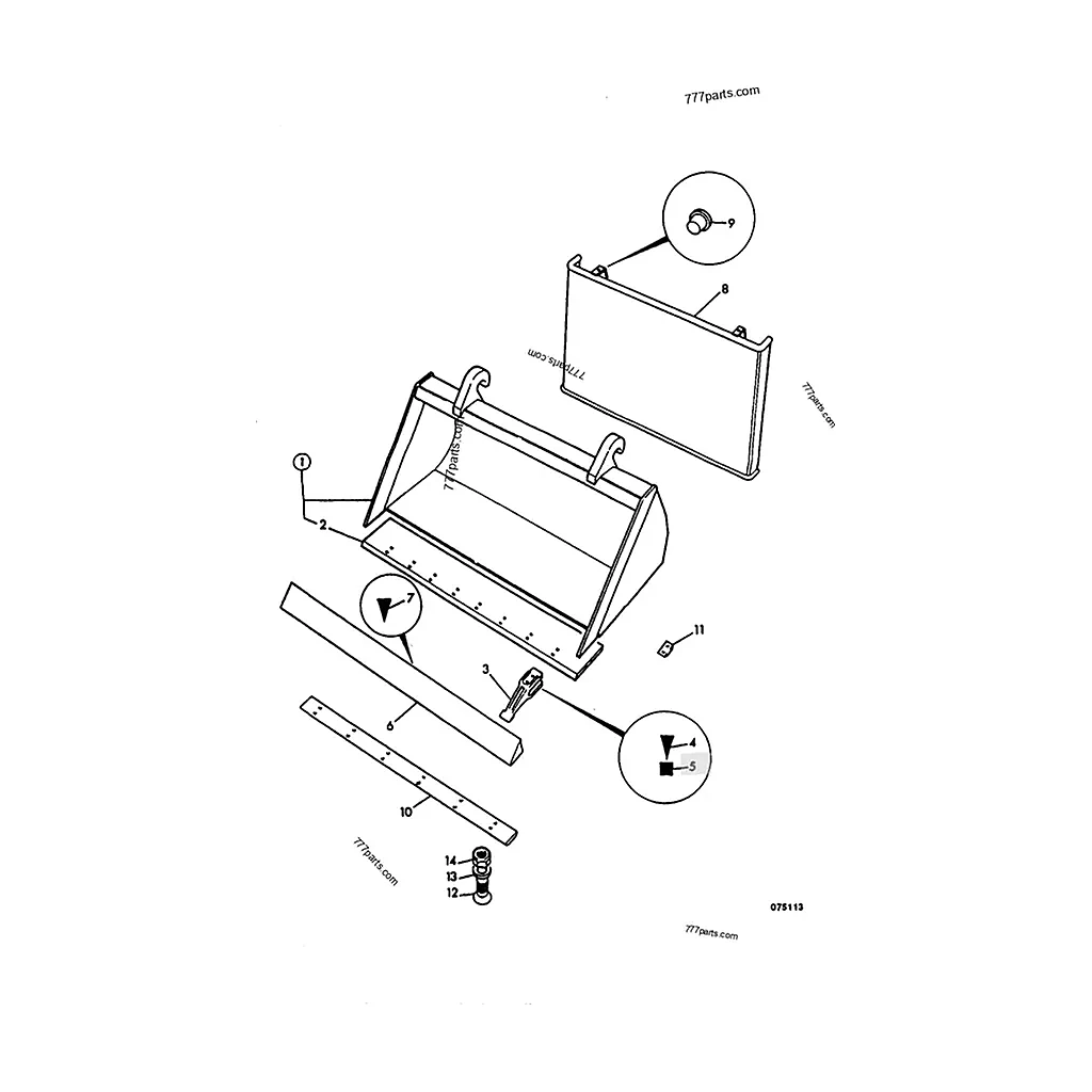 Ecrou 3/4 unf compatible pour JCB 2