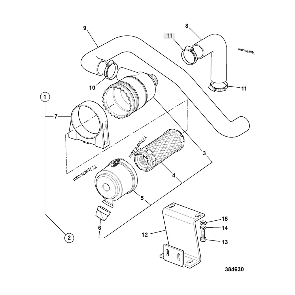 Collier compatible pour JCB, réf. 2201/0012 - photo 2