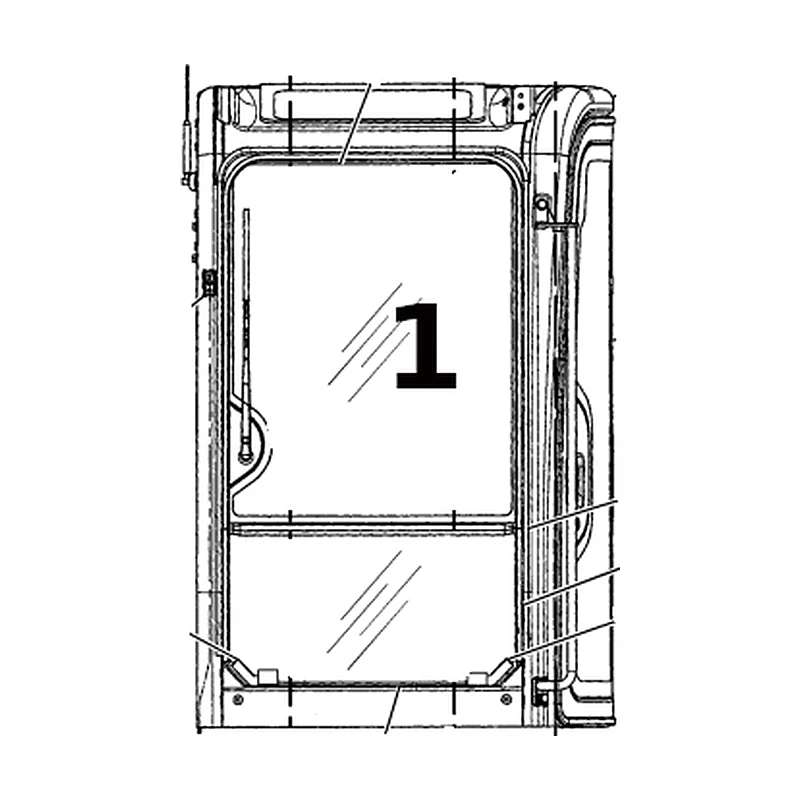 Vitre avant de cabine (supérieure) compatible pour CAT 303C CR, 303E CR, 303.5C/D/E, réf. 288-6841 - photo 5