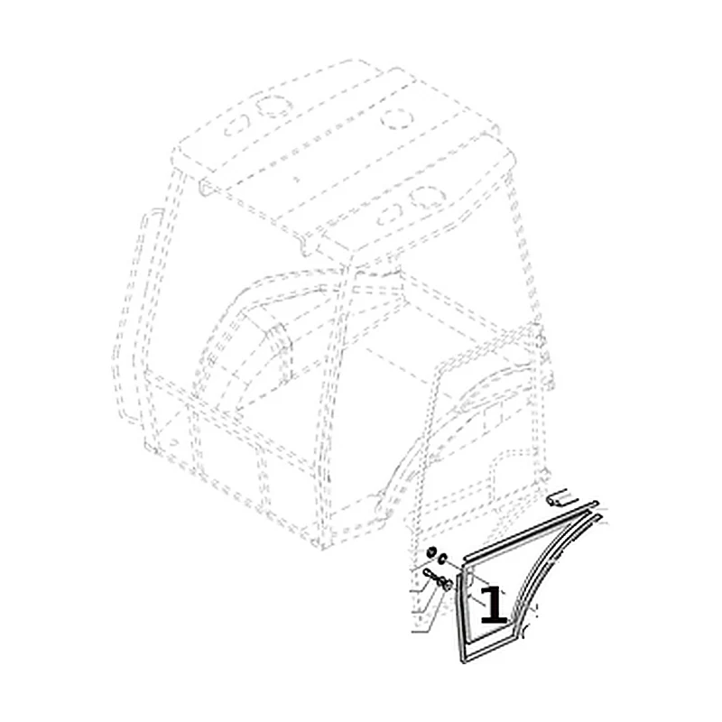 Vitre de porte inférieure côté gauche/droit compatible pour NEW HOLLAND 590SR et 695SR, réf. 85801624 - photo 3