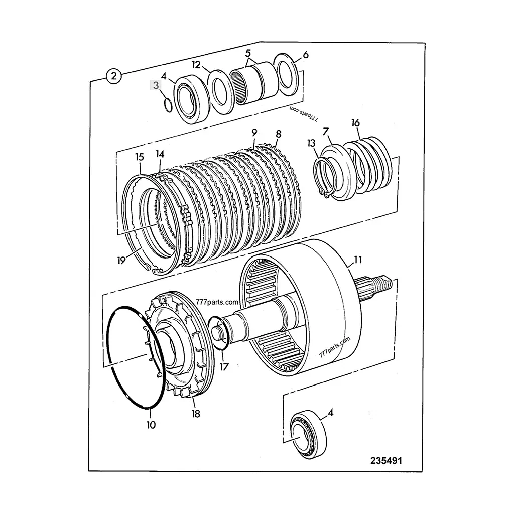 Segment bleu compatible pour JCB 2