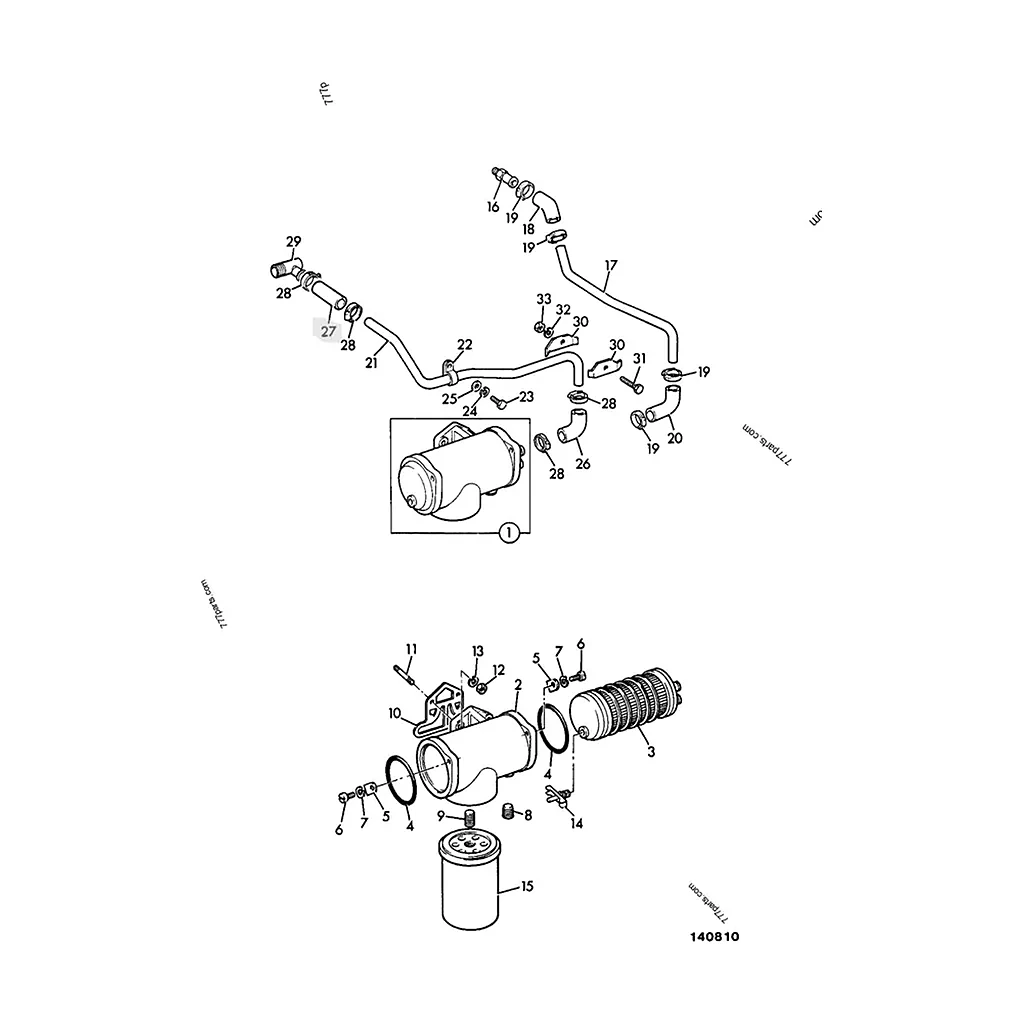 Durite droite d15 x l51 compatible pour JCB
