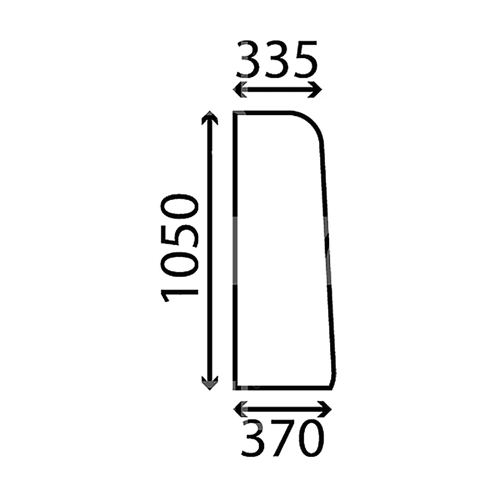 Vitre latérale arrière gauche compatible pour JCB