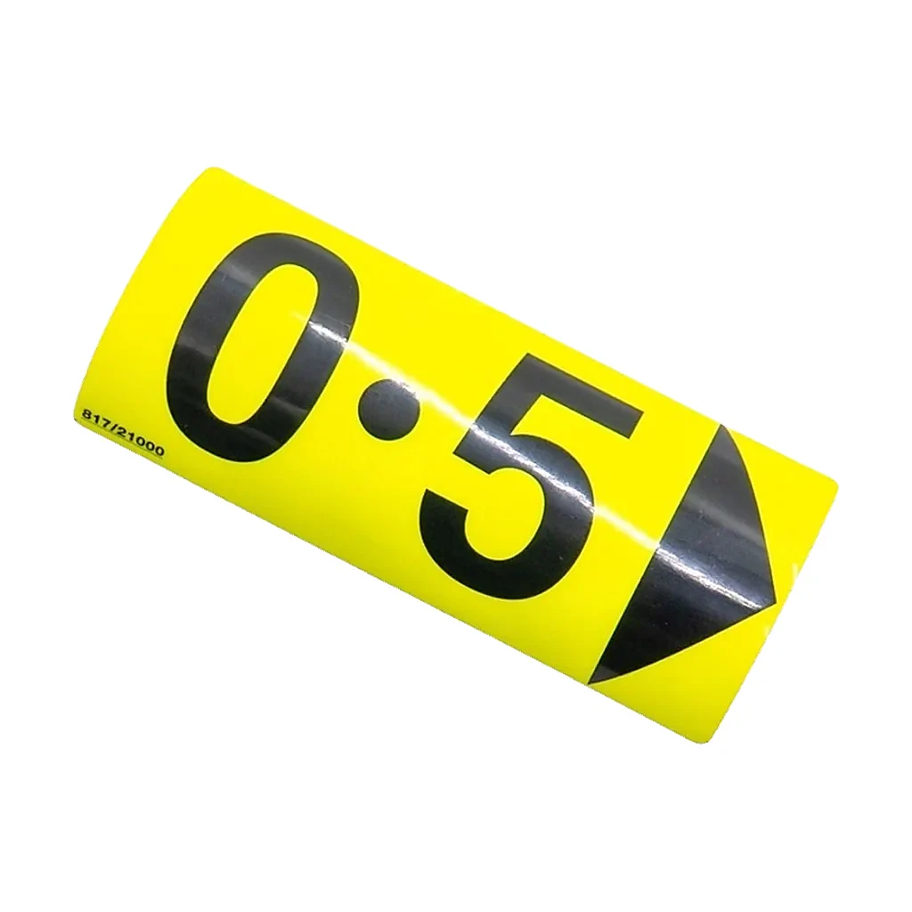 Autocollant de flèche 0.5 140x70mm d'origine pour JCB TLT 20, TLT 25, TLT 27