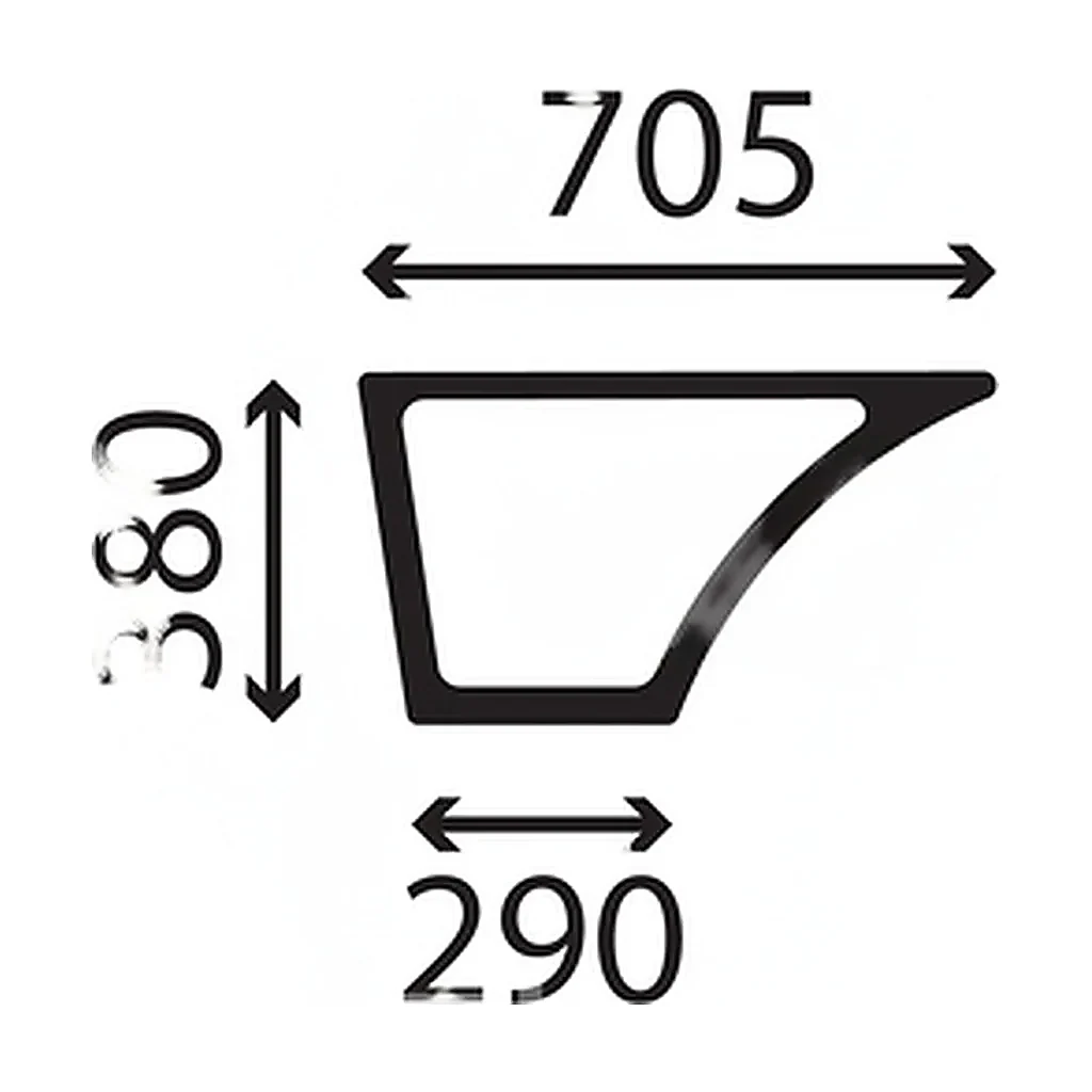 Vitre inférieure porte g compatible pour JCB