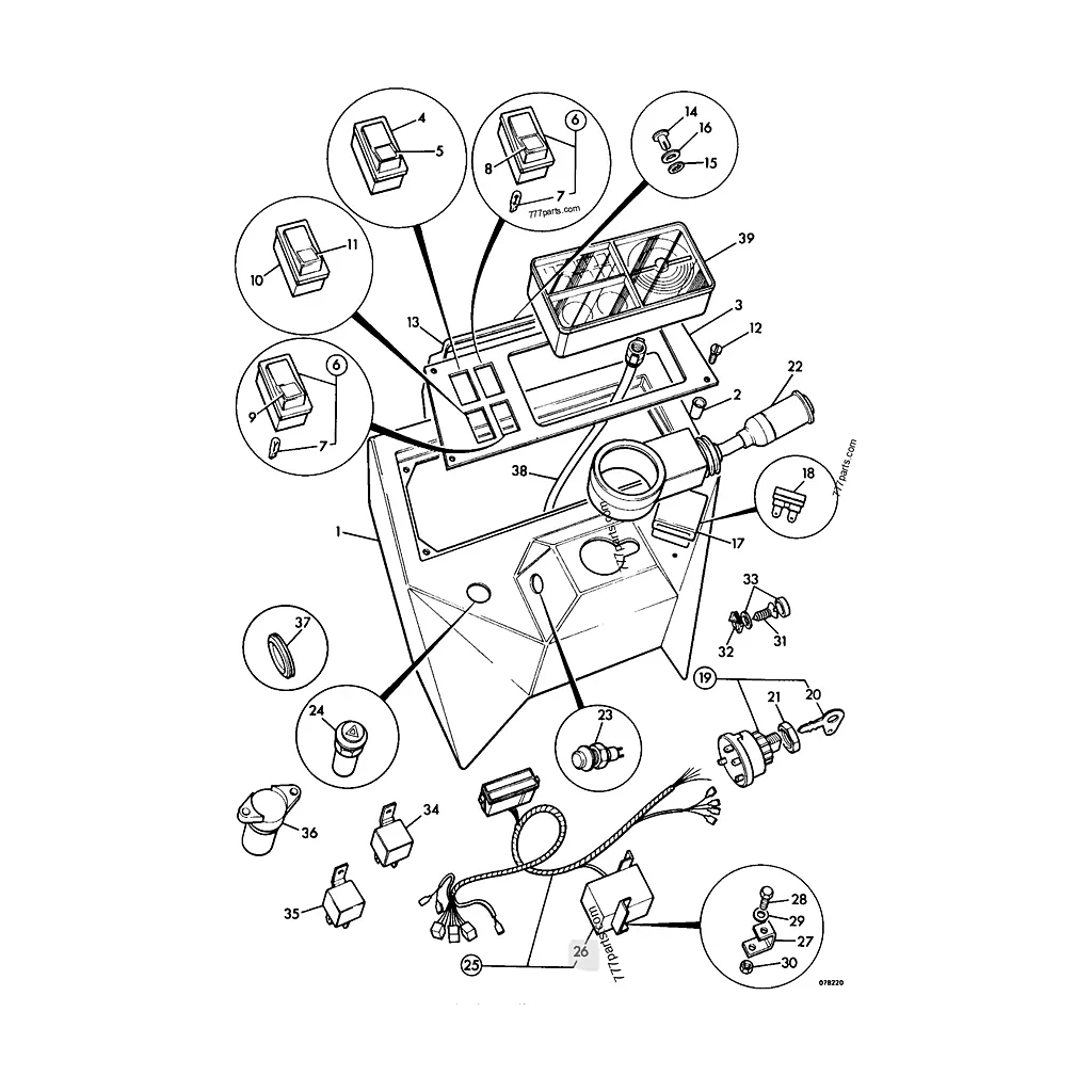 Boîte à fusibles compatible pour JCB
