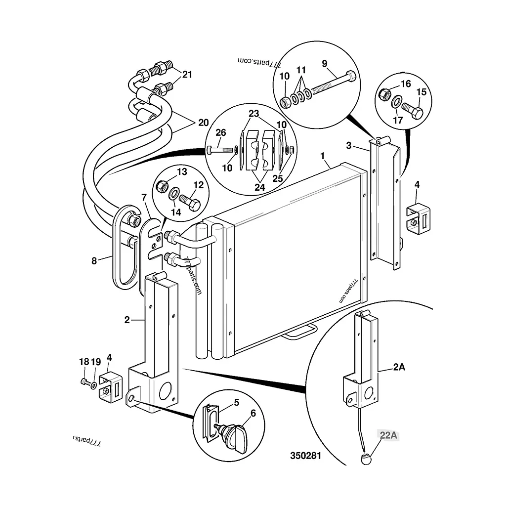 Bouton compatible pour JCB