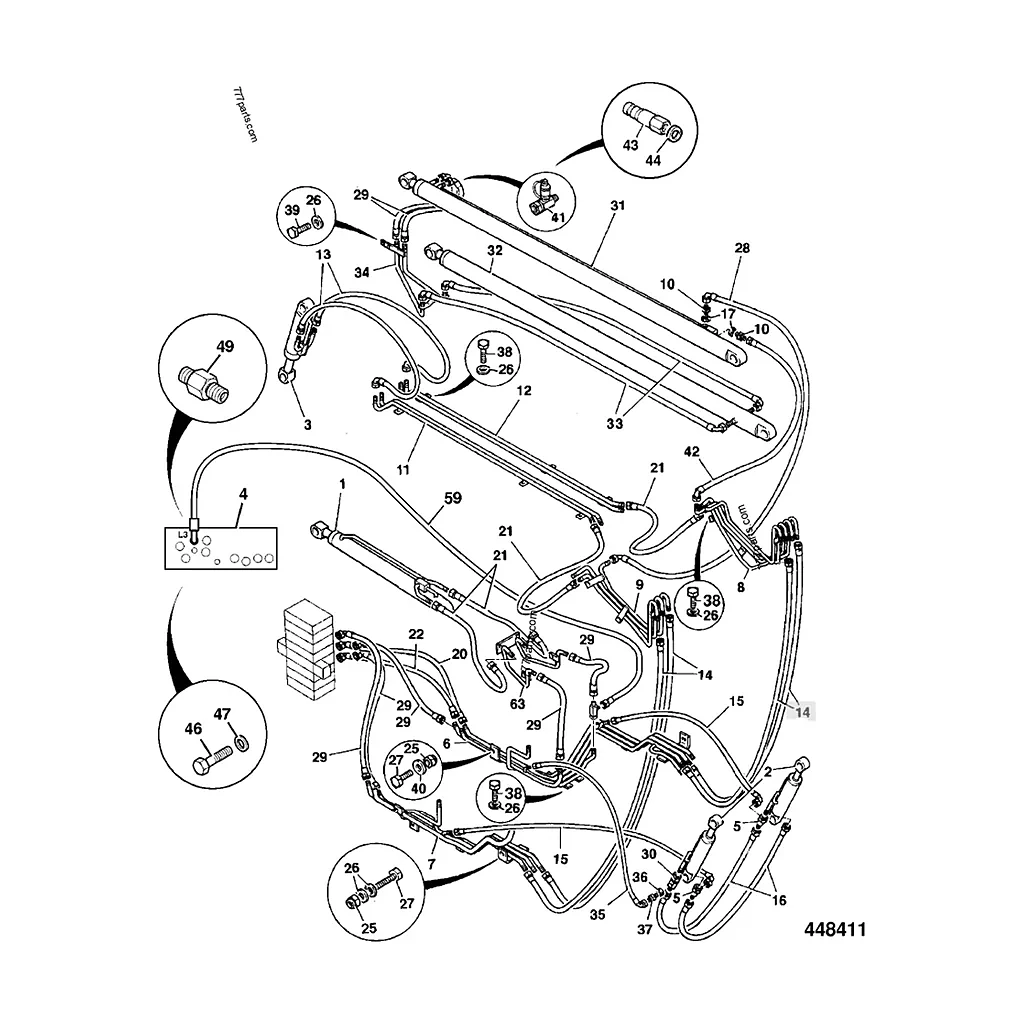 Flexible compatible pour JCB