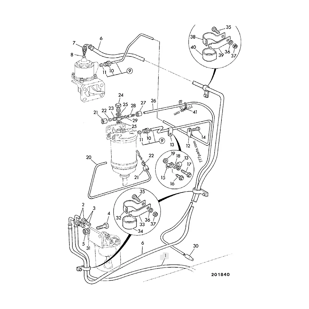 Flexible de gasoil compatible pour JCB