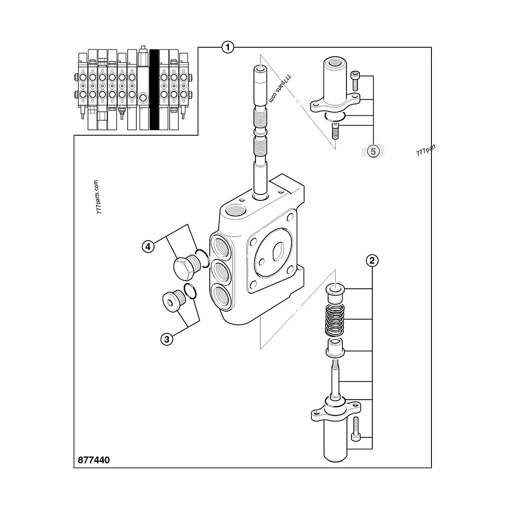 Kit bouchon pilote court compatible pour JCB