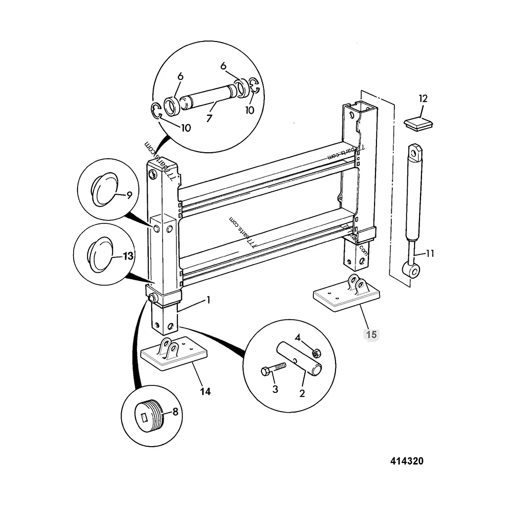 Patin de stabilisateur compatible pour JCB