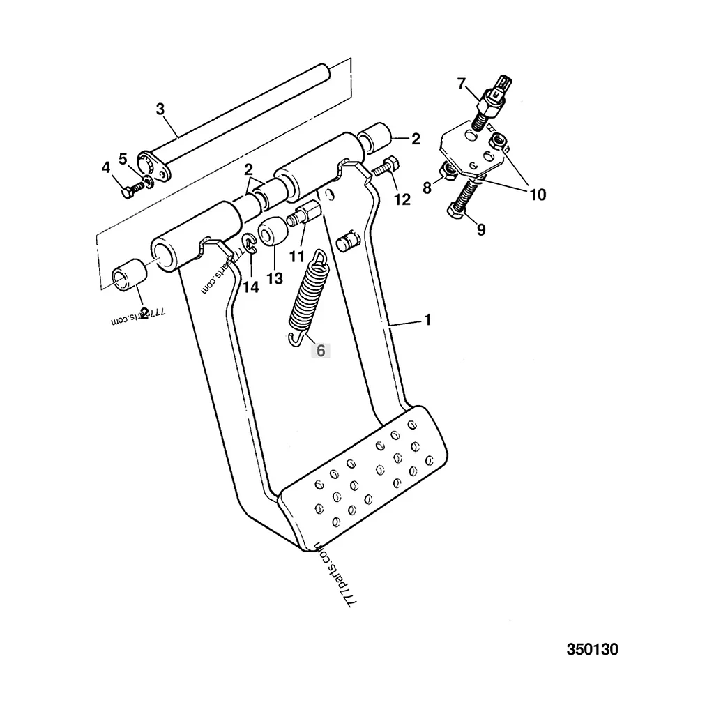 Ressort de rappel compatible pour JCB
