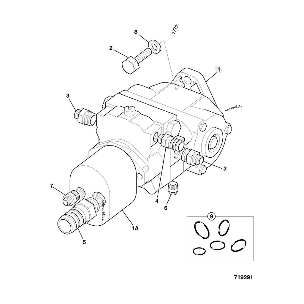 Soupape marche avant / arrière compatible pour JCB