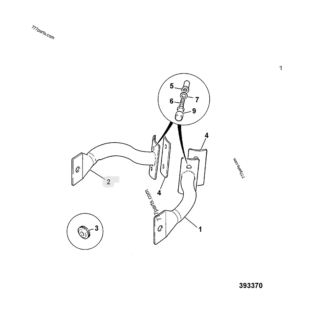 Support de feu avant droit compatible pour JCB