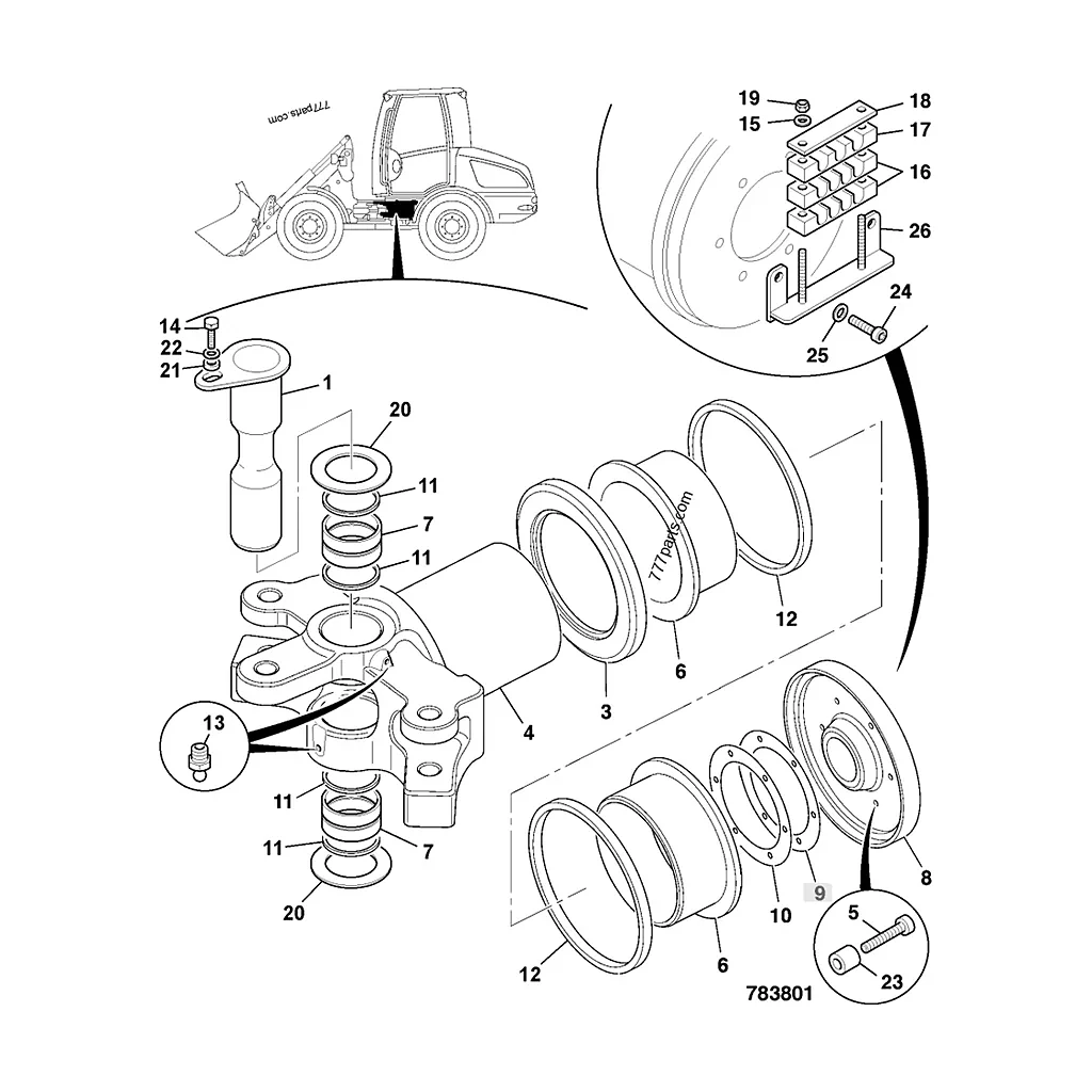 Cale compatible pour JCB