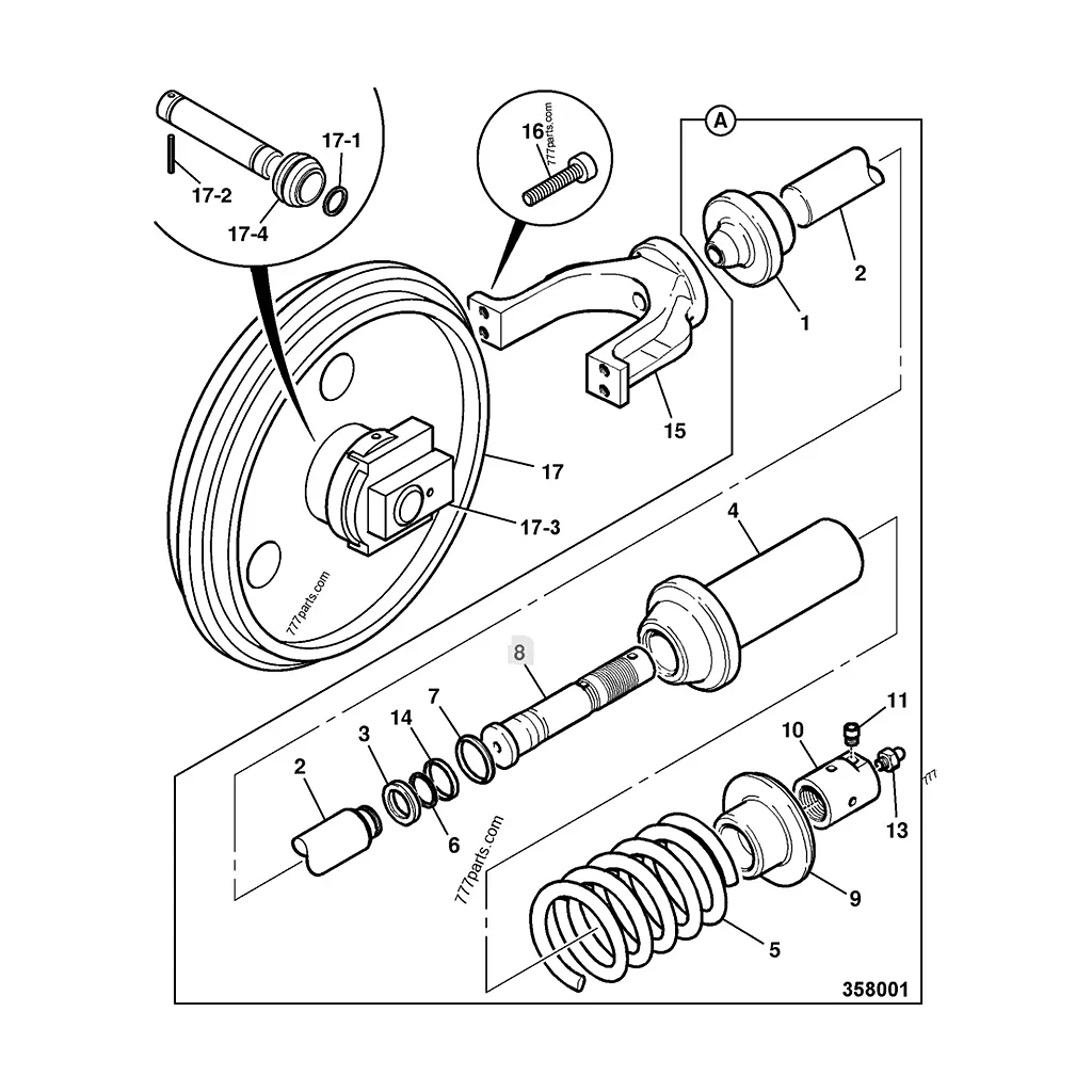 Tige de tendeur compatible pour JCB