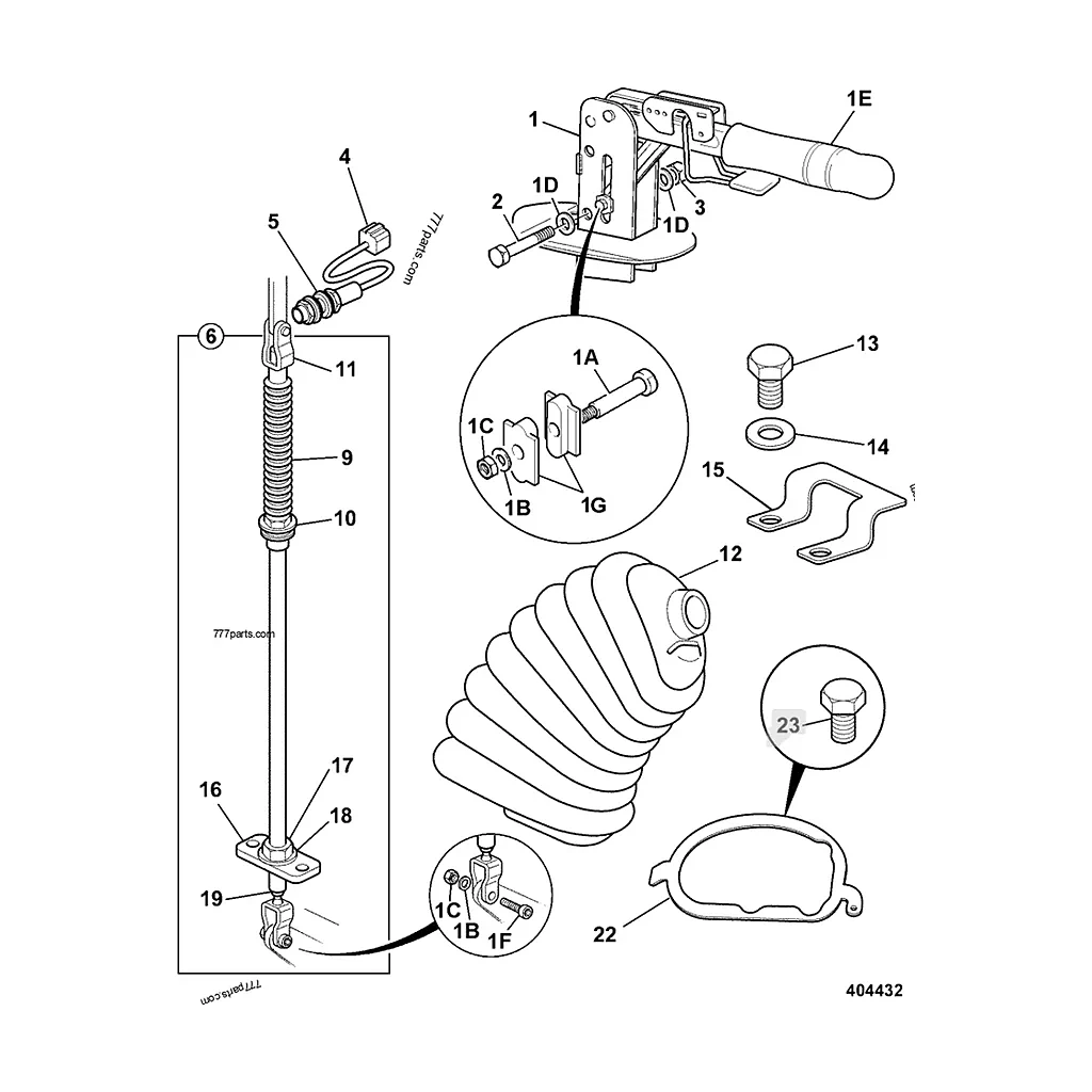 Vis de fixation M8 compatible pour JCB