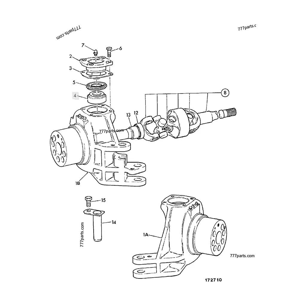 Roulement compatible pour JCB