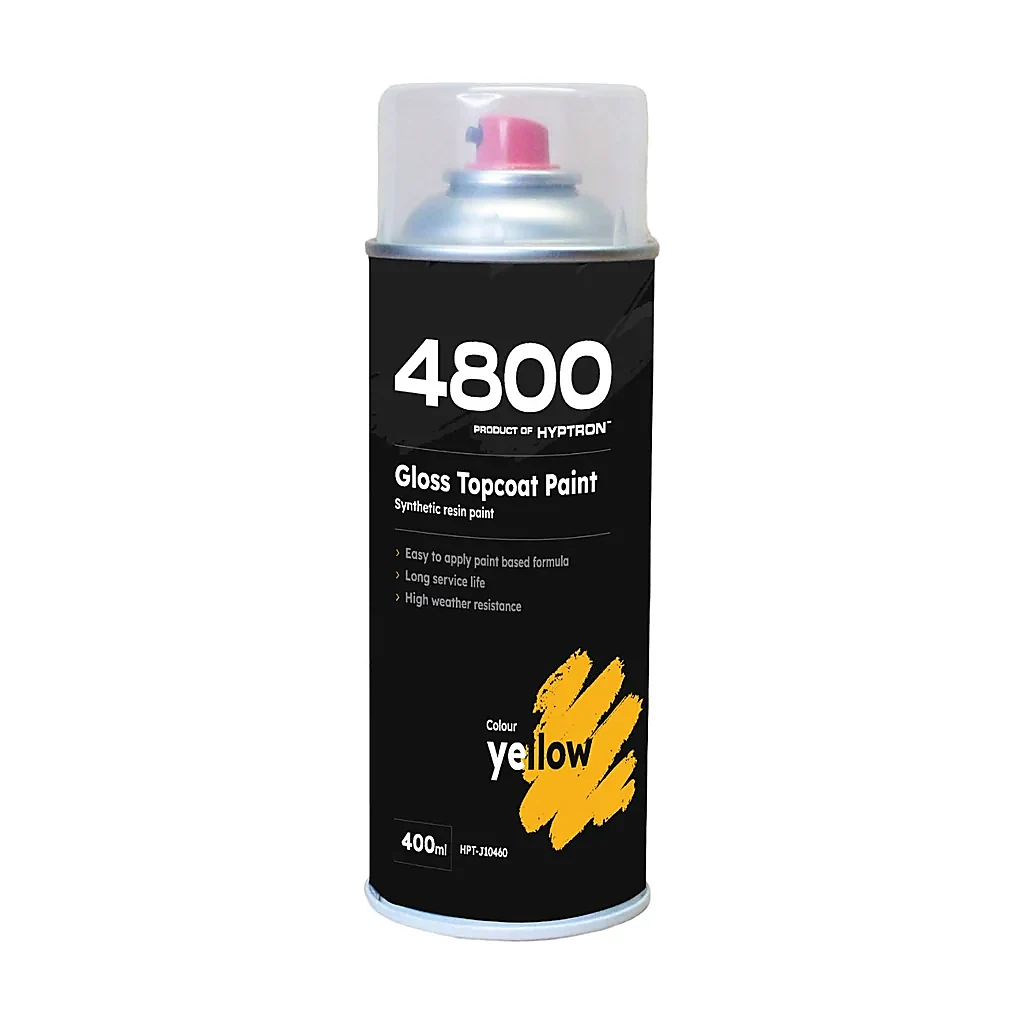 Peinture jaune brillant en aérosol compatible pour JCB - 400 ml
