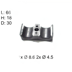 BRIDE MAINTIEN TUYAU (paire) JCB REF 821/00285