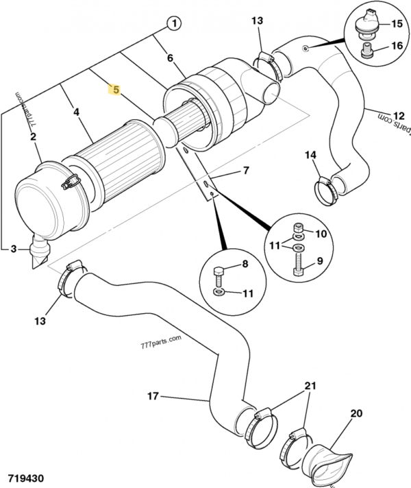 Compatible secondary air filter for Caterpillar, for Volvo, for Liebherr