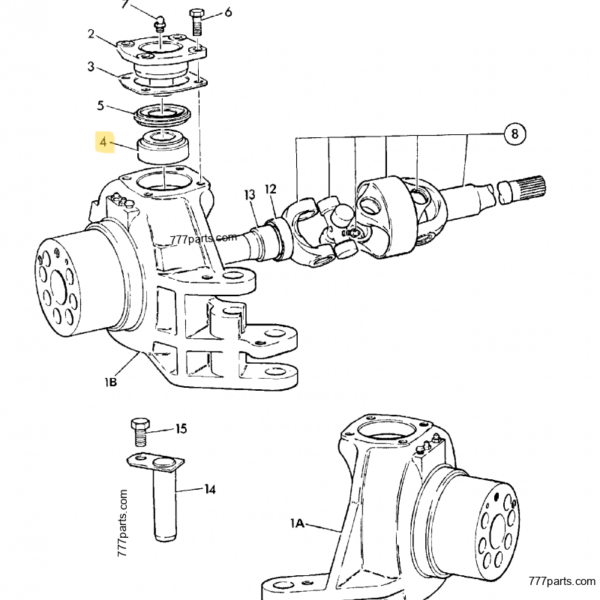 Roulement compatible pour JCB – Référence 907/50700