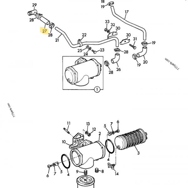 Durite droite d15 x l51 compatible pour JCB – Référence 02/101743
