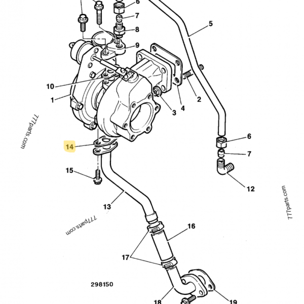 GUARNIZIONE TURBO JCB REF 02/200416