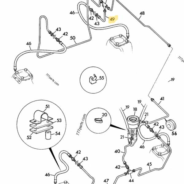 TUYAU DE FREIN JCB REF 294/00380