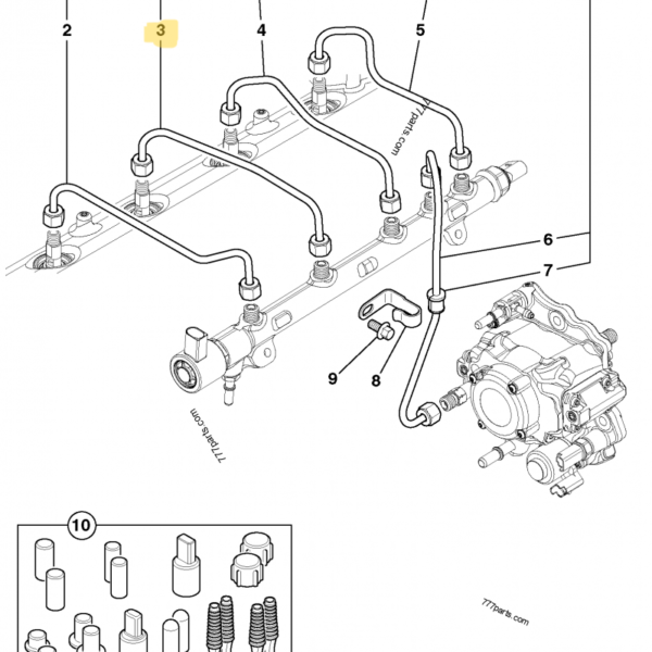 HP JCB INJECTOR HOSE REF 320/06677