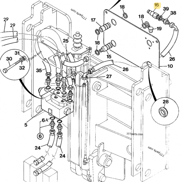JCB MALE QUICK COUPLER REF 45/909100