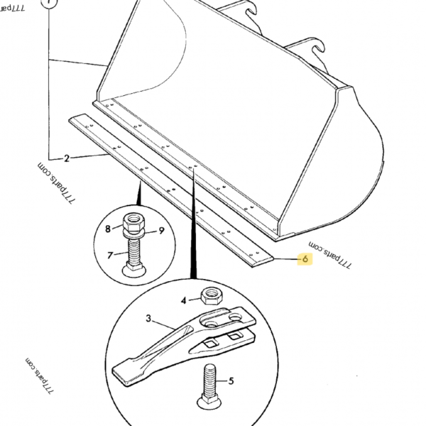 JCB WEAR BLADE REF 545/47065
