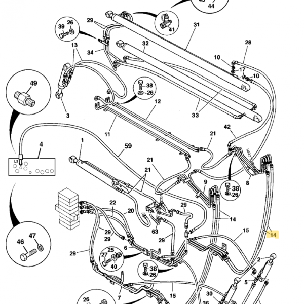 JCB HOSE REF 614/00600
